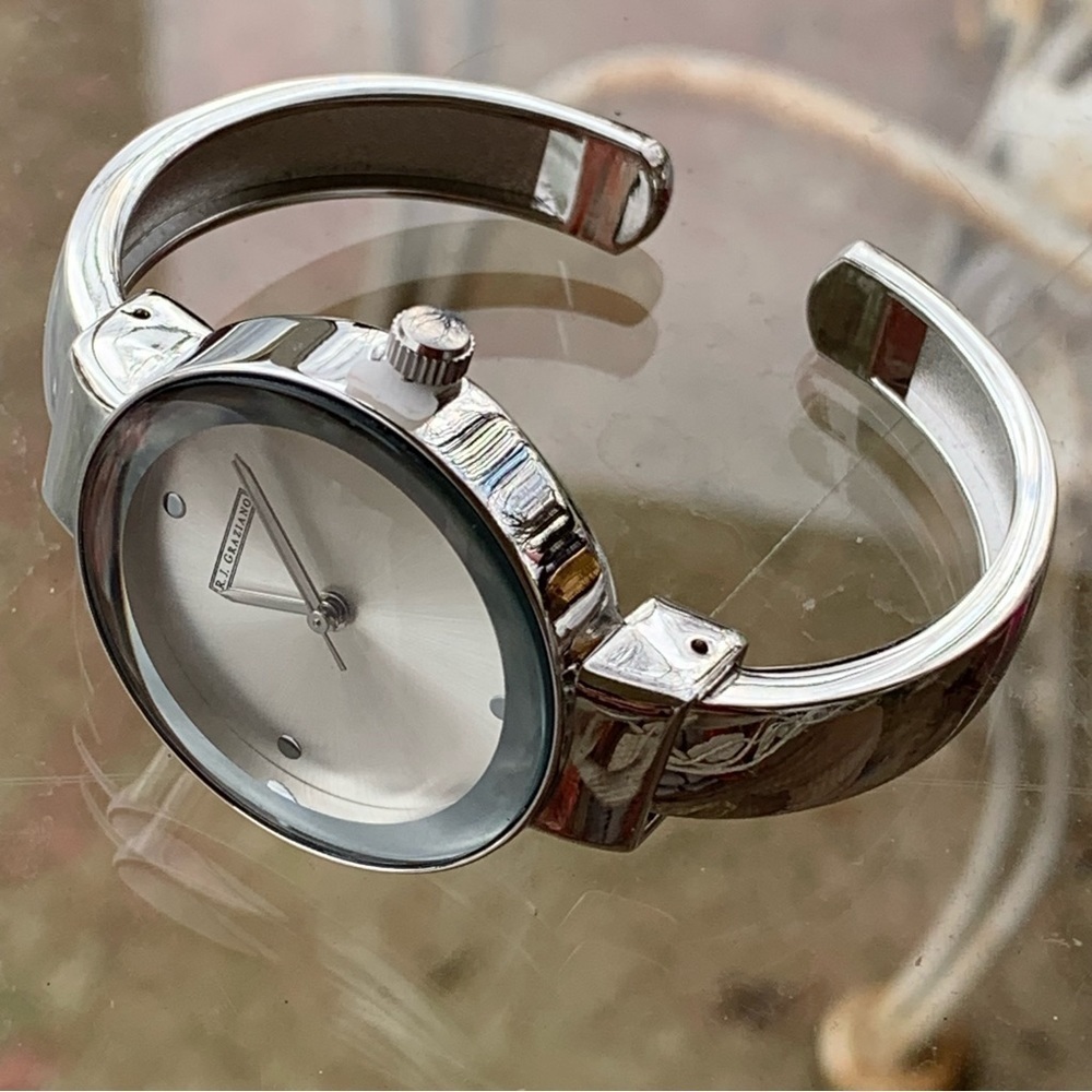 R.J. Graziano Ladies Wristwatch Silvertone Small Wrist Size